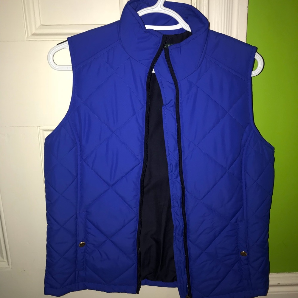 Ralph Lauren // blue quilted vest